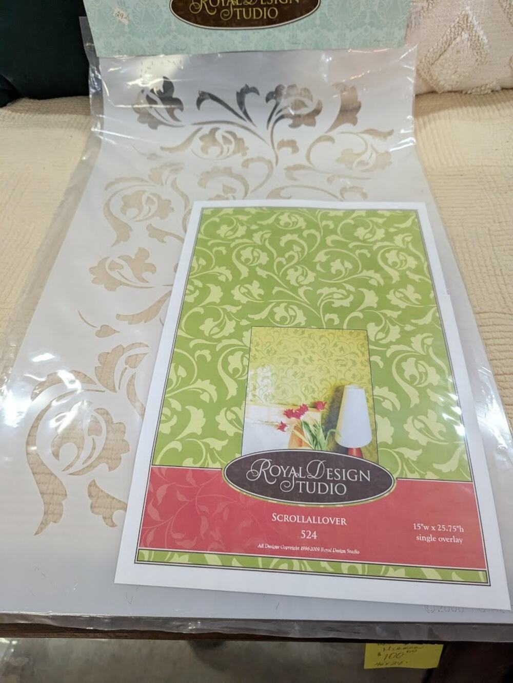 Royal Design Studio Stencil Filagree Furniture Wall Floor SCROLLALLOVER #524